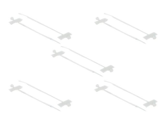 Delock Cable Tie with Label Tap - Kabelbinder - 10 cm - weiß (Packung mit 10)