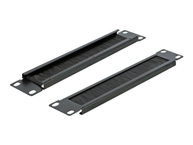 DeLOCK Cable Management Brush Strip - Rack-Bürstenleiste - Schwarz - 1U - 25.4 cm (10")