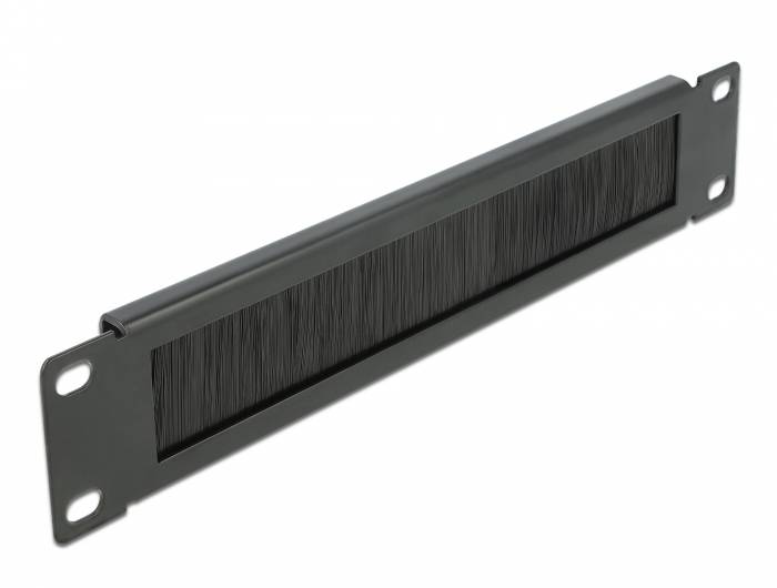 DeLOCK Cable Management Brush Strip - Rack-Bürstenleiste - Schwarz - 1U - 25.4 cm (10")