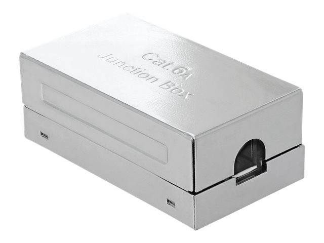 Silberne Metall-Lunchbox mit geprägtem Text „Cat Bot Lunchion Box