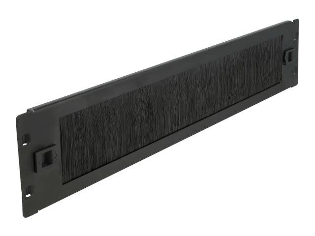 DeLOCK - Kabelabdeckung mit Bürsten - Rack montierbar - Schwarz - 2U - 48.3 cm (19")