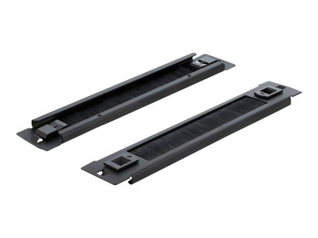 DeLOCK - Kabelabdeckung mit Bürsten - Rack montierbar - Schwarz - 1U - 25.4 cm (10")