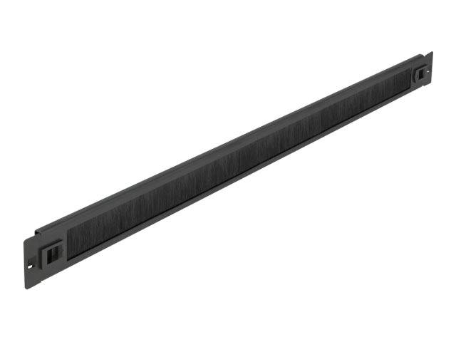 DeLOCK - Kabelabdeckung mit Bürsten - Rack montierbar - Schwarz - 1U - 48.3 cm (19")