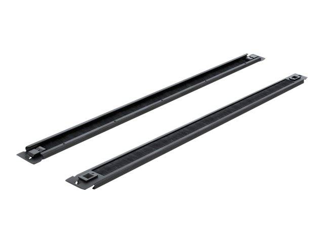 DeLOCK - Kabelabdeckung mit Bürsten - Rack montierbar - Schwarz - 1U - 48.3 cm (19")