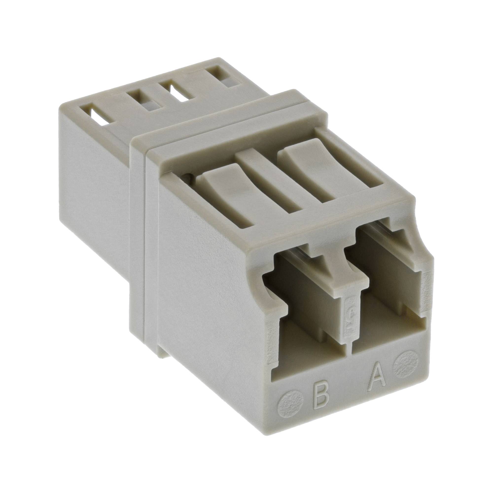 INLINE - LWL Kupplung - Duplex LC/LC - multimode - beige - Keramik-Hülse