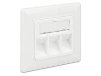 DeLOCK Keystone Wall Outlet - Wanddose - Pure White, RAL 9010