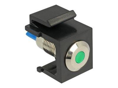 DeLOCK Keystone LED green 6 V flat - Modulare Eingabe