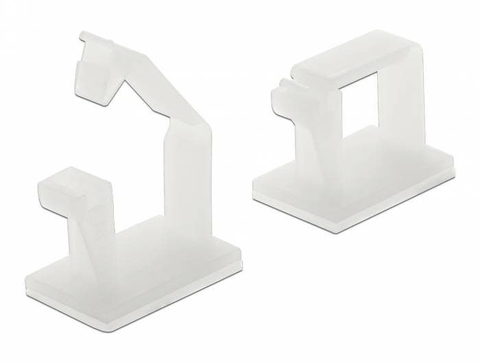 DeLOCK - Kabelhalter - weiß (Packung mit 10)