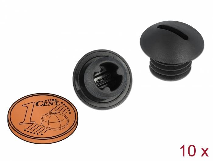 DeLOCK - Verschlussstopfen - Schwarz (Packung