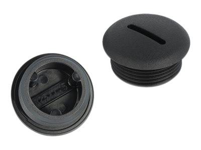DeLOCK - Verschlussstopfen - Schwarz (Packung
