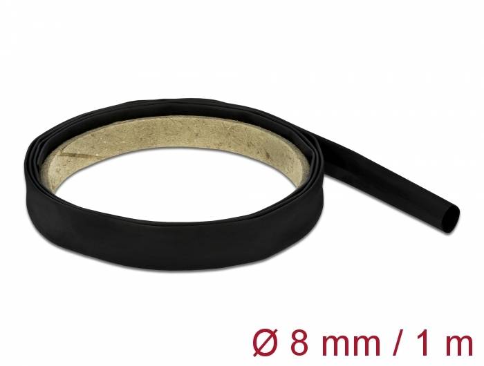 DeLOCK - Schrumpfschlauch - 1 m - Schwarz