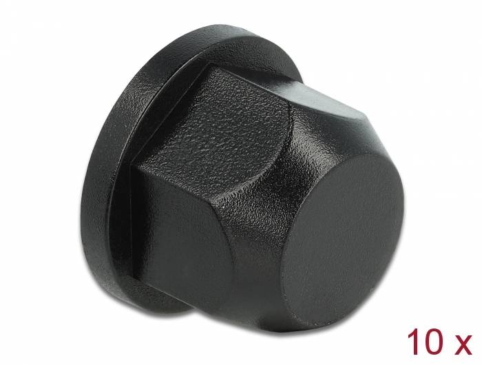 DeLOCK - Schutzkappe - Schwarz (Packung mit 10)