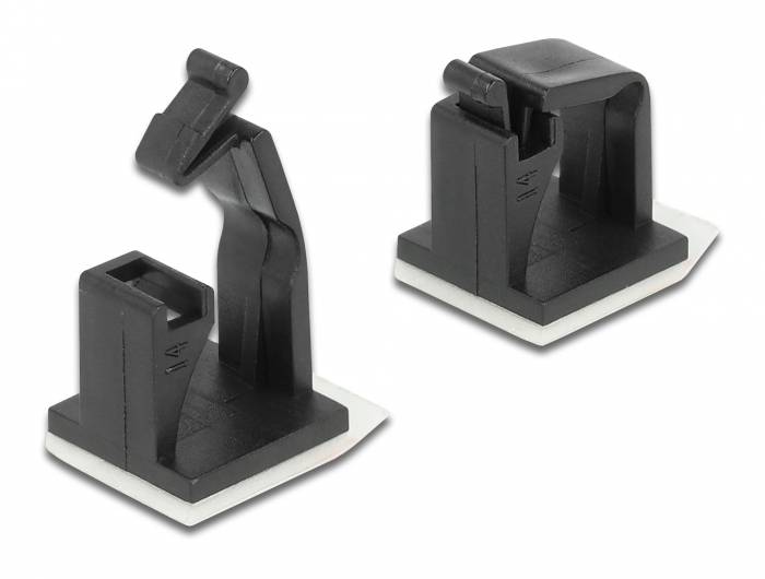 DeLOCK - Kabelhalter - Schwarz (Packung mit 10)
