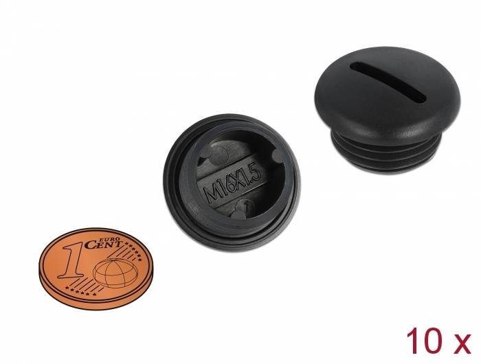 DeLOCK - Verschlussstopfen - Schwarz (Packung