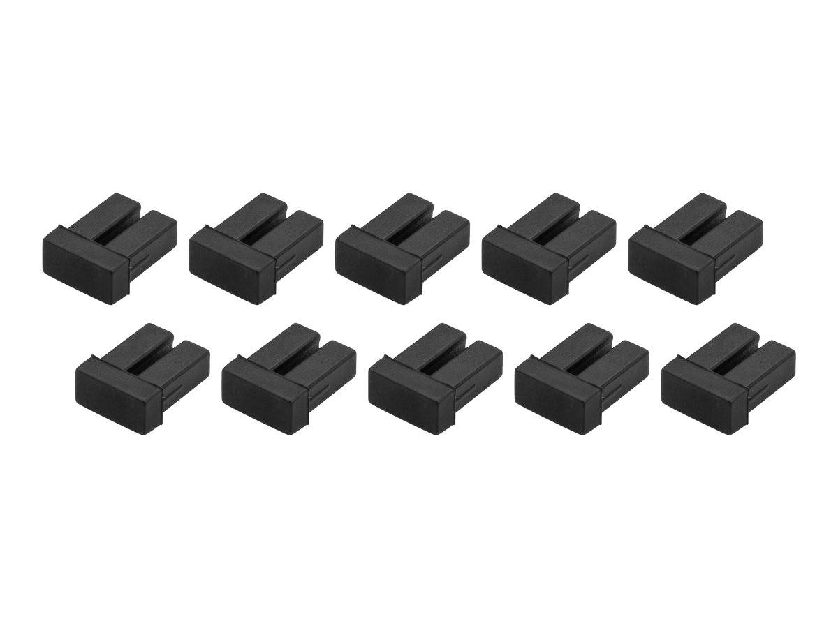 StarTech.com LC SFP Staubschutzkappen - 10 Stck. - LWL-Schutzkappen - SFP Kappe - Schutzumschlag - Schwarz (Packung mit