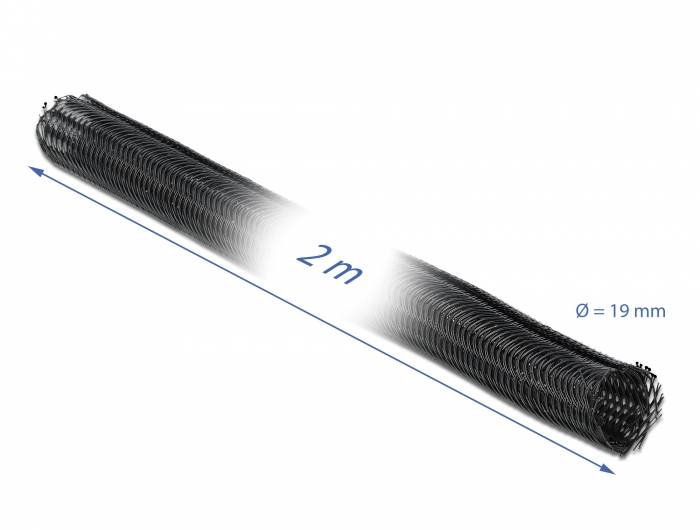 DeLOCK Braided Sleeving self-closing - Geflechtschlauch