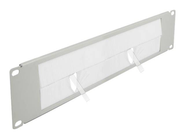 DeLOCK - Kabelführungspanel mit Bürste - Grau - 2U - 48.3 cm (19")