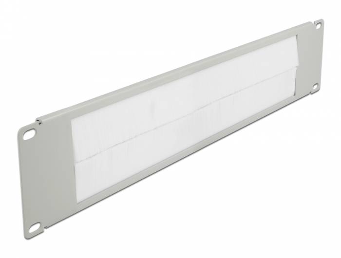 DeLOCK - Kabelführungspanel mit Bürste - Grau - 2U - 48.3 cm (19")