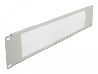 DeLOCK - Kabelführungspanel mit Bürste - Grau - 2U - 48.3 cm (19")