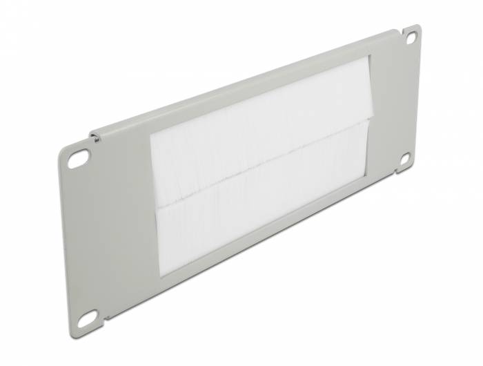 DeLOCK - Kabelführungspanel mit Bürste - Grau - 2U - 25.4 cm (10")