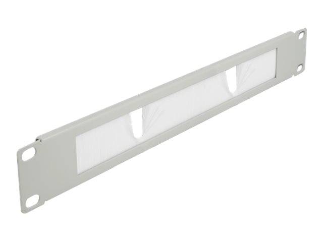 DeLOCK - Kabelführungspanel mit Bürste - Grau - 1U - 48.3 cm (19")