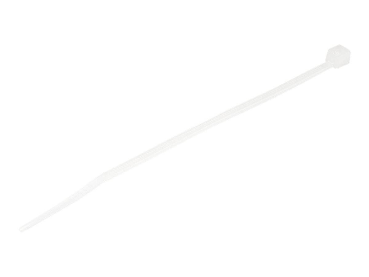 StarTech.com Kabelbinder 100x2 mm - Selbstsichernde Nylon-Kabelbinder mit Gebogener Spitze, Bündeldurchmesser bis zum 22