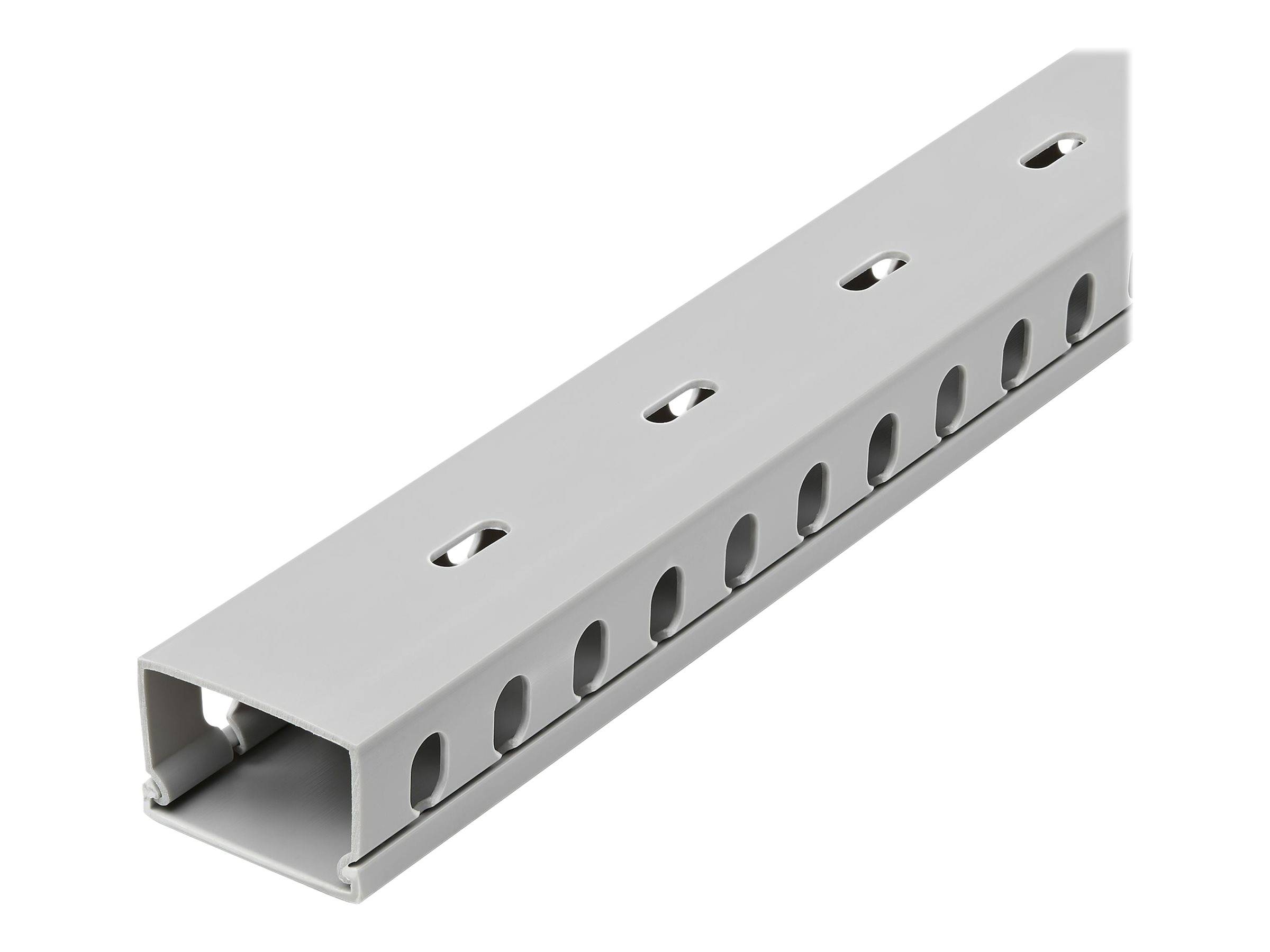 StarTech.com Open Slot Cable Management Raceway with Cover, 1-1/2""(38mm)W x 1""(25mm)H, 6.5ft(2m) length, 1/4""(8mm)