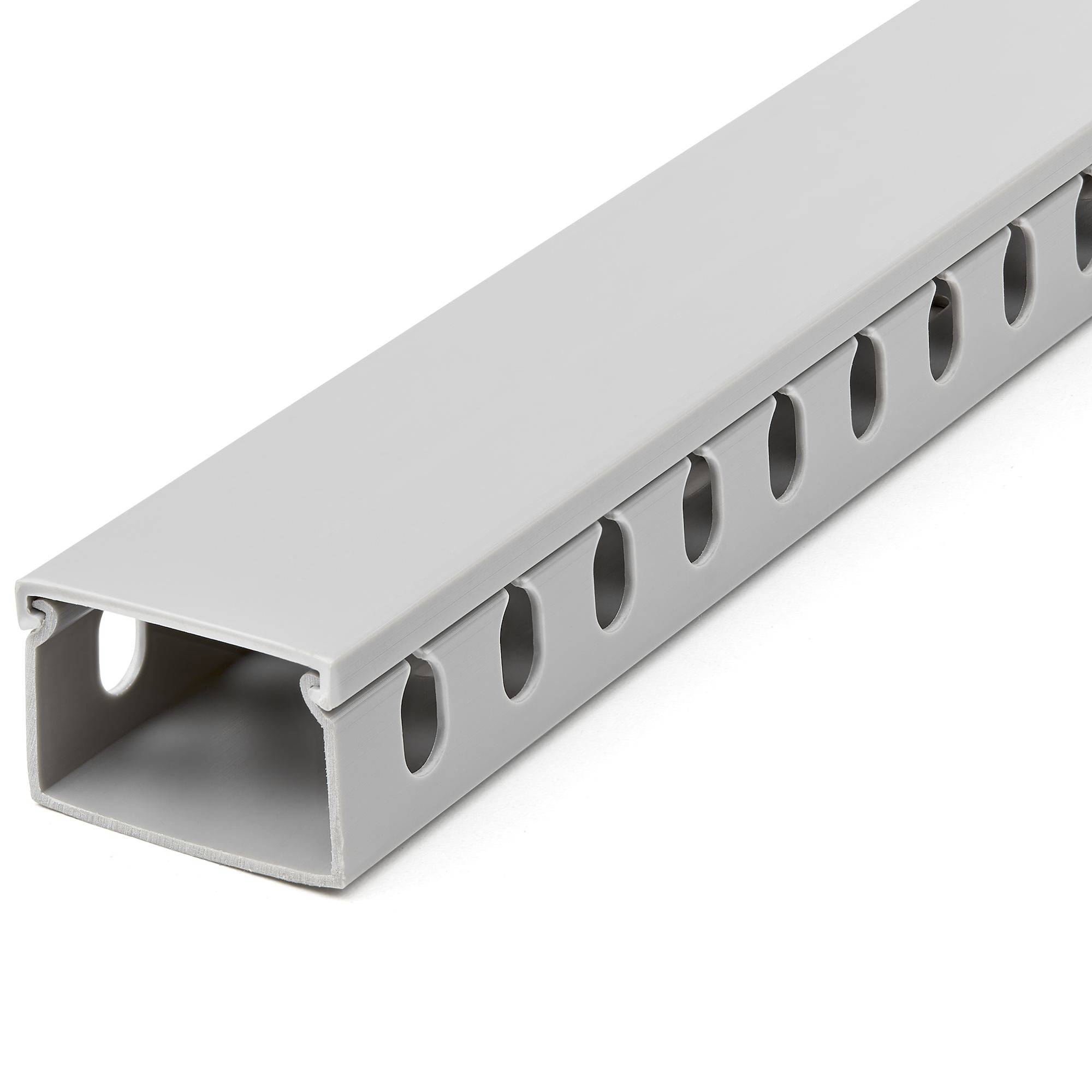 StarTech.com Open Slot Cable Management Raceway with Cover, 1-1/2""(38mm)W x 1""(25mm)H, 6.5ft(2m) length, 1/4""(8mm)