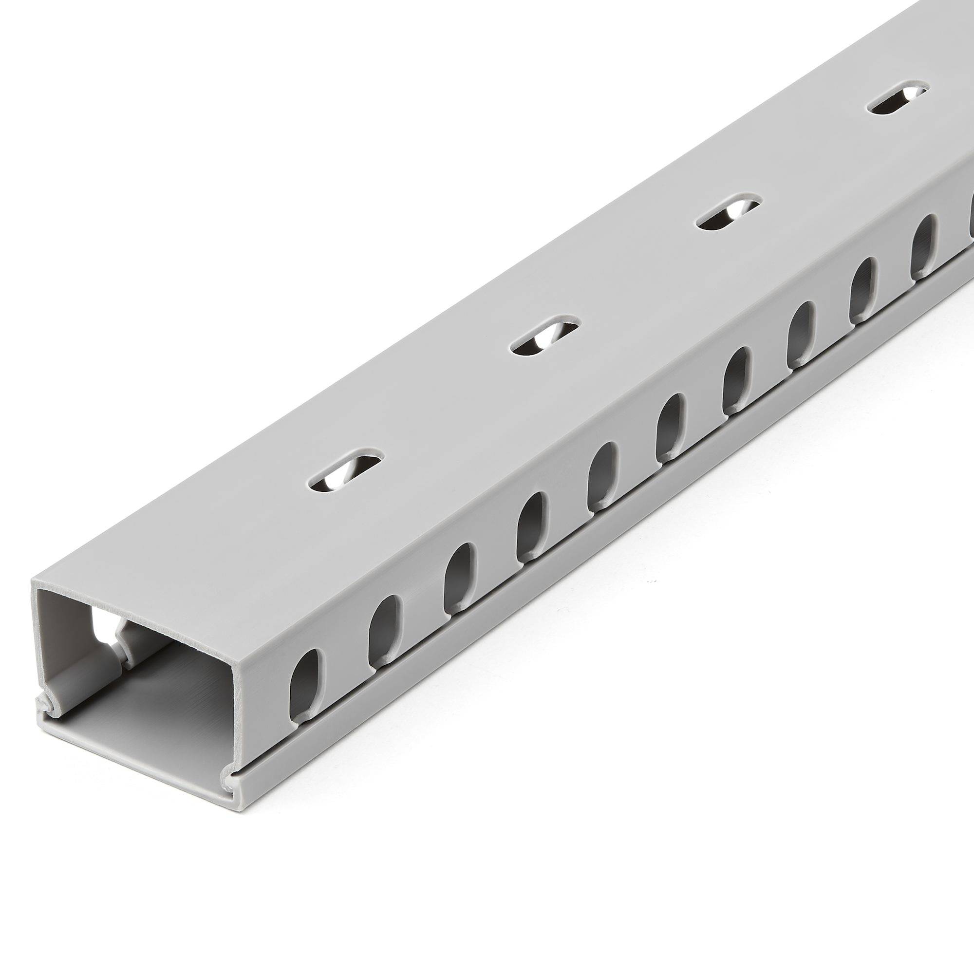 StarTech.com Open Slot Cable Management Raceway with Cover, 1-1/2""(38mm)W x 1""(25mm)H, 6.5ft(2m) length, 1/4""(8mm)