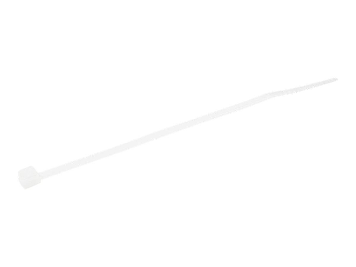 StarTech.com Kabelbinder 100x2 mm - Selbstsichernde Nylon-Kabelbinder mit Gebogener Spitze, Bündeldurchmesser bis zum 22