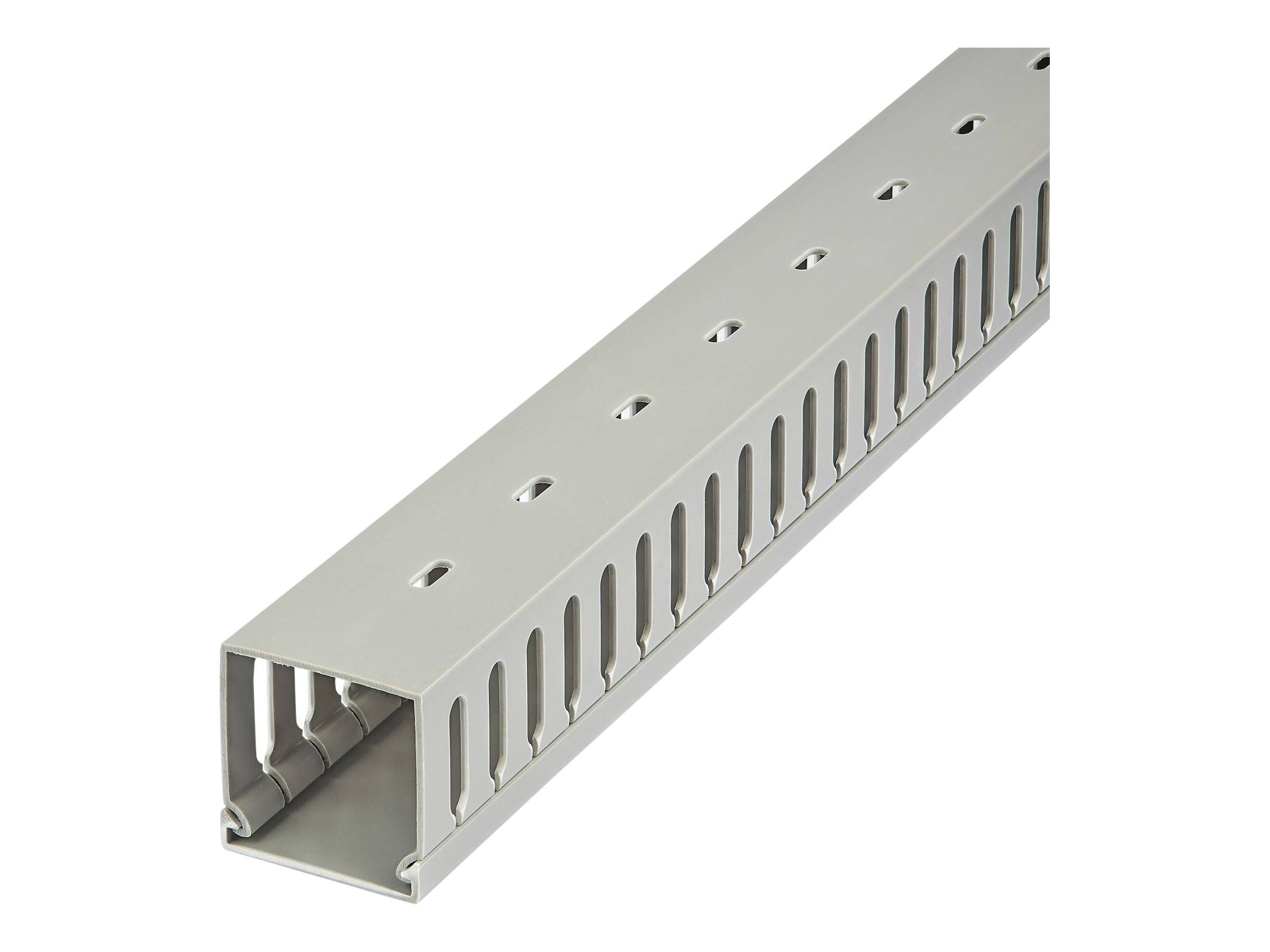 StarTech.com Open Slot Cable Management Raceway with Cover, 2""(50mm)W x 2""(50mm)H, 6.5ft(2m) length, 1/4""(8mm) Slots, PV