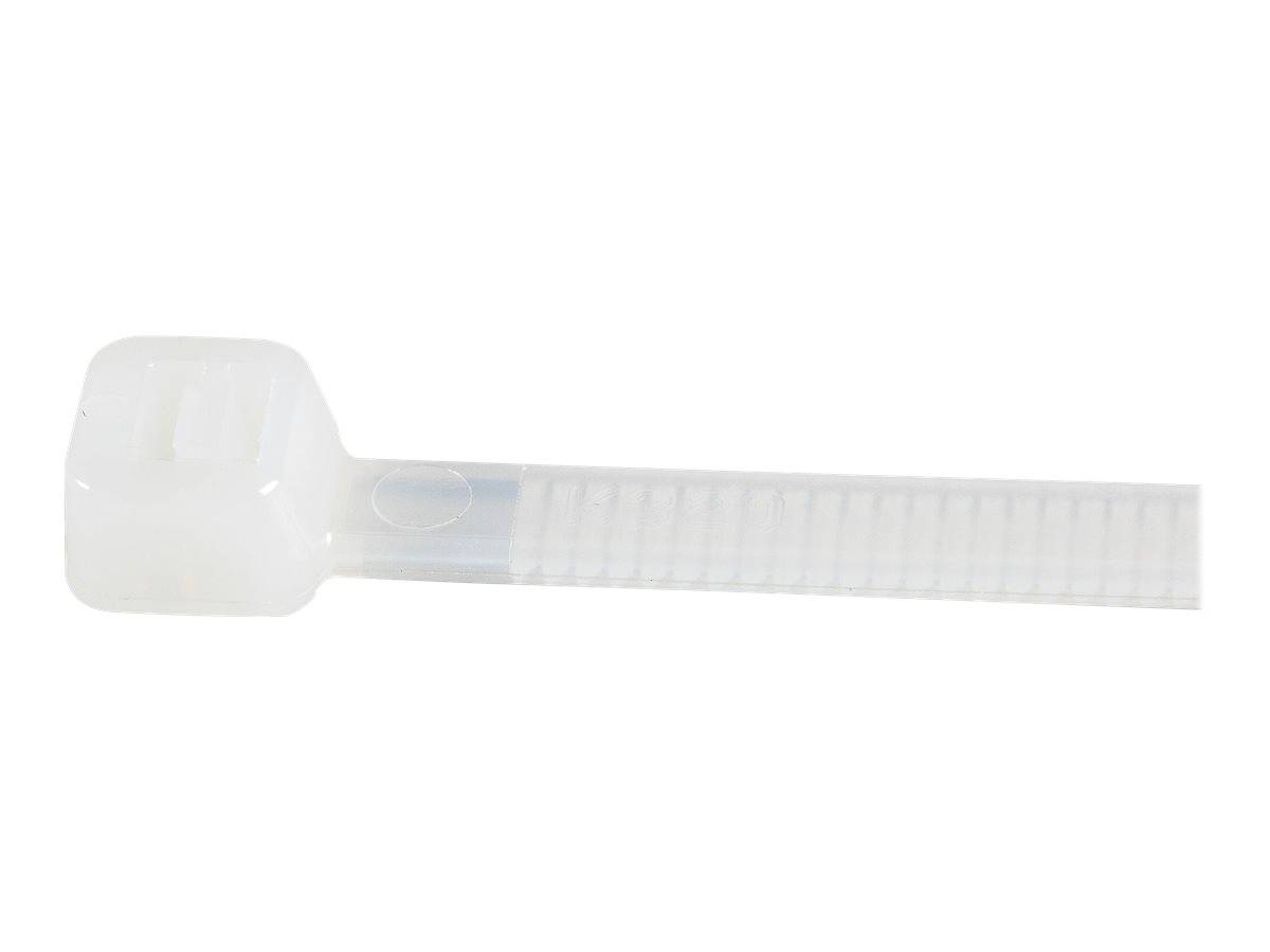 StarTech.com 10""(25cm) Cable Ties, 1/8""(4mm) wide, 2-5/8""(68mm) Bundle Diameter, 50lb(22kg) Tensile Strength, Nylon Self