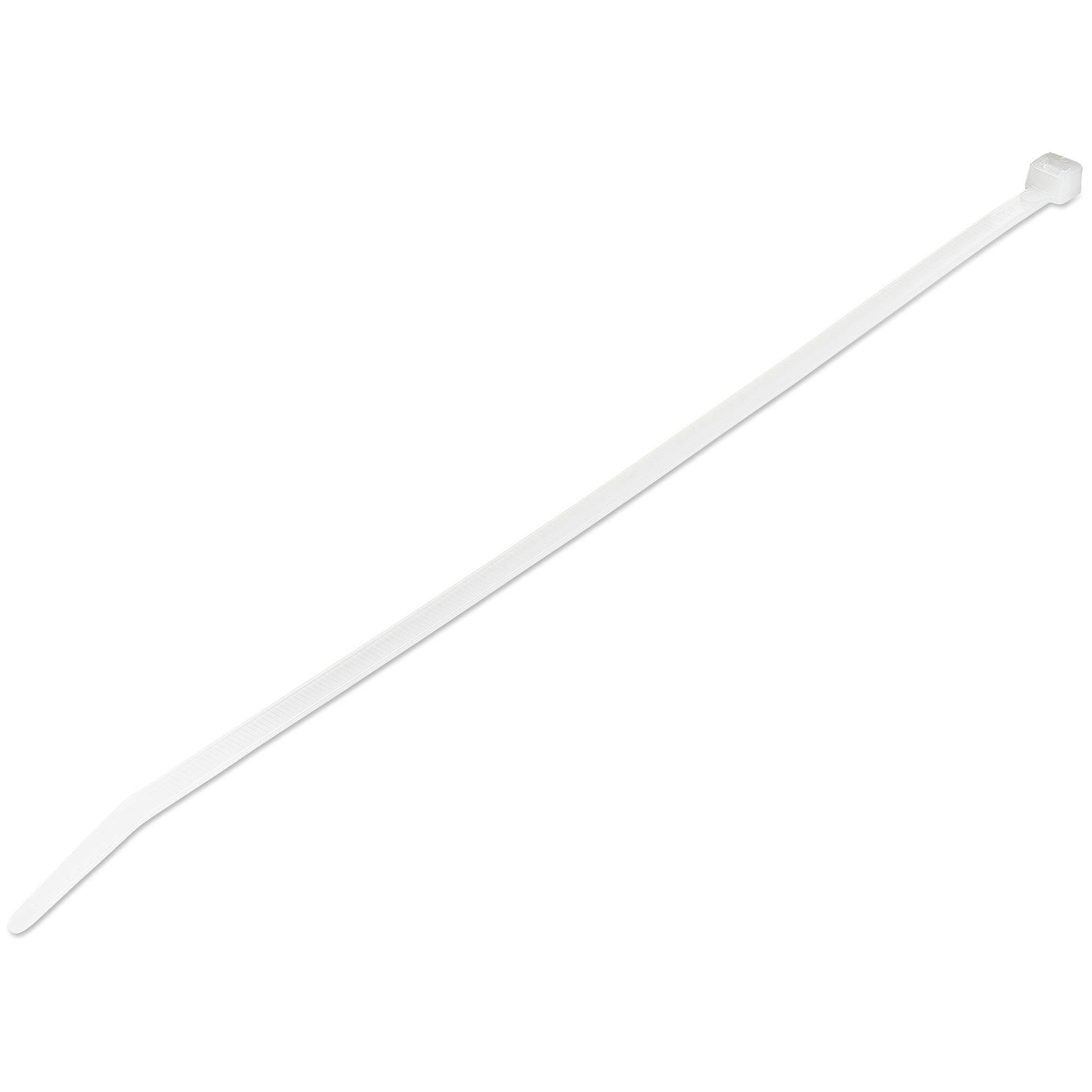 StarTech.com 10""(25cm) Cable Ties, 1/8""(4mm) wide, 2-5/8""(68mm) Bundle Diameter, 50lb(22kg) Tensile Strength, Nylon