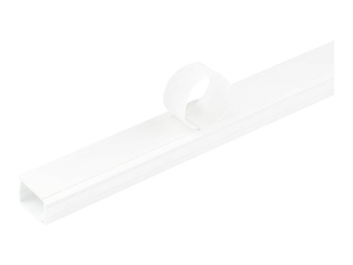 StarTech.com Solide Kabelführung mit Klebeband und Abdeckung, 19 x 13 mm und 1,8m Länge, PVC Netzwerk-/Stromkabel Kanals