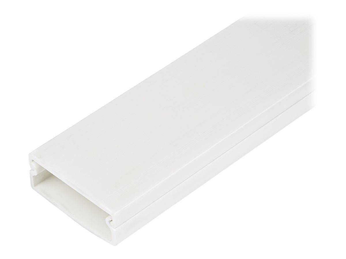 StarTech.com Solid Cable Management Raceway with Adhesive Tape & Cover, 1-1/4"(32mm)W x 3/8"(11mm)H, 3ft(1m) length, PVC Network/Power Cord