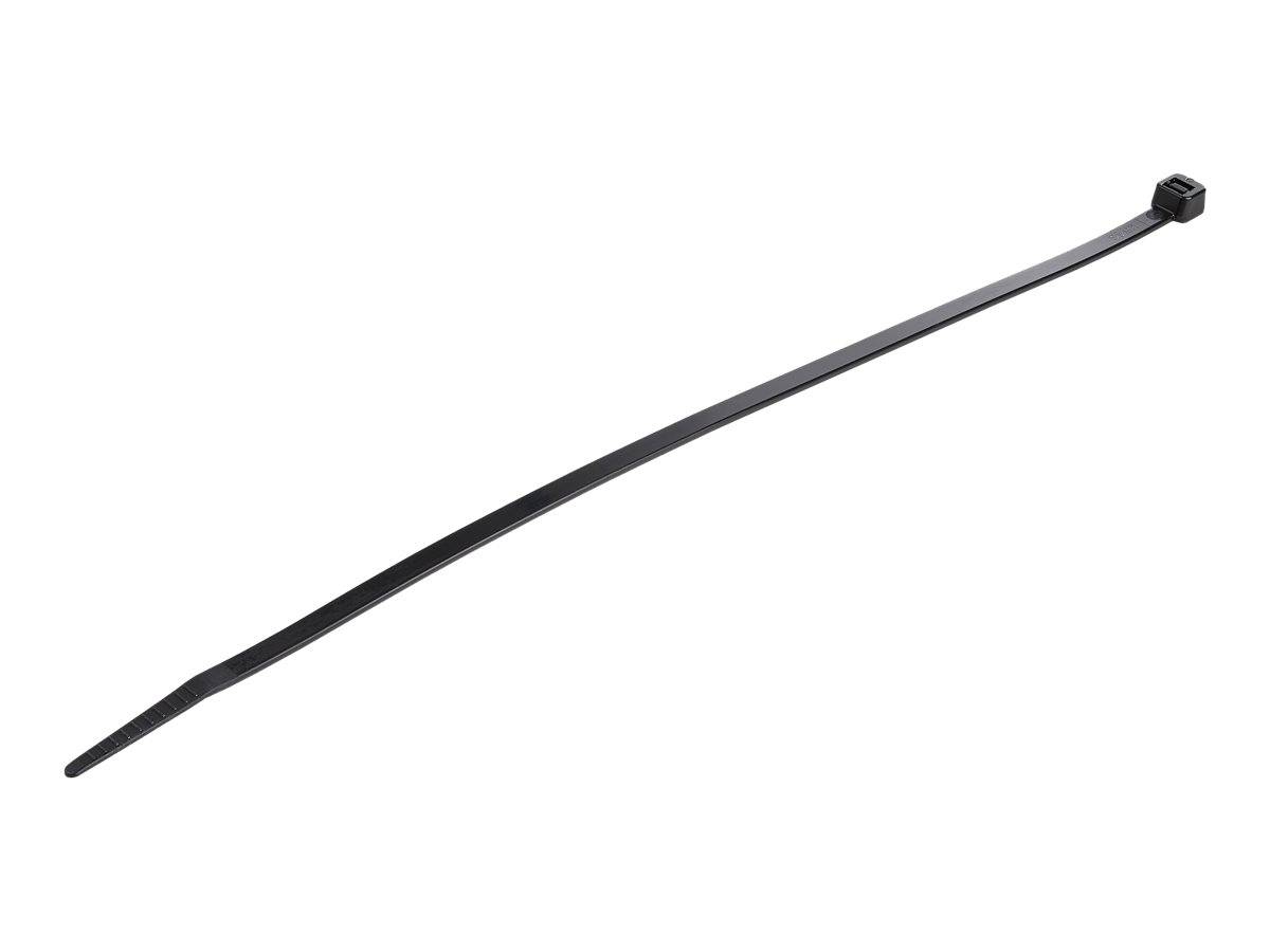 StarTech.com 10""(25cm) Cable Ties, 1/8""(4mm) wide, 2-5/8""(68mm) Bundle Diameter, 50lb(22kg) Tensile Strength, Nylon