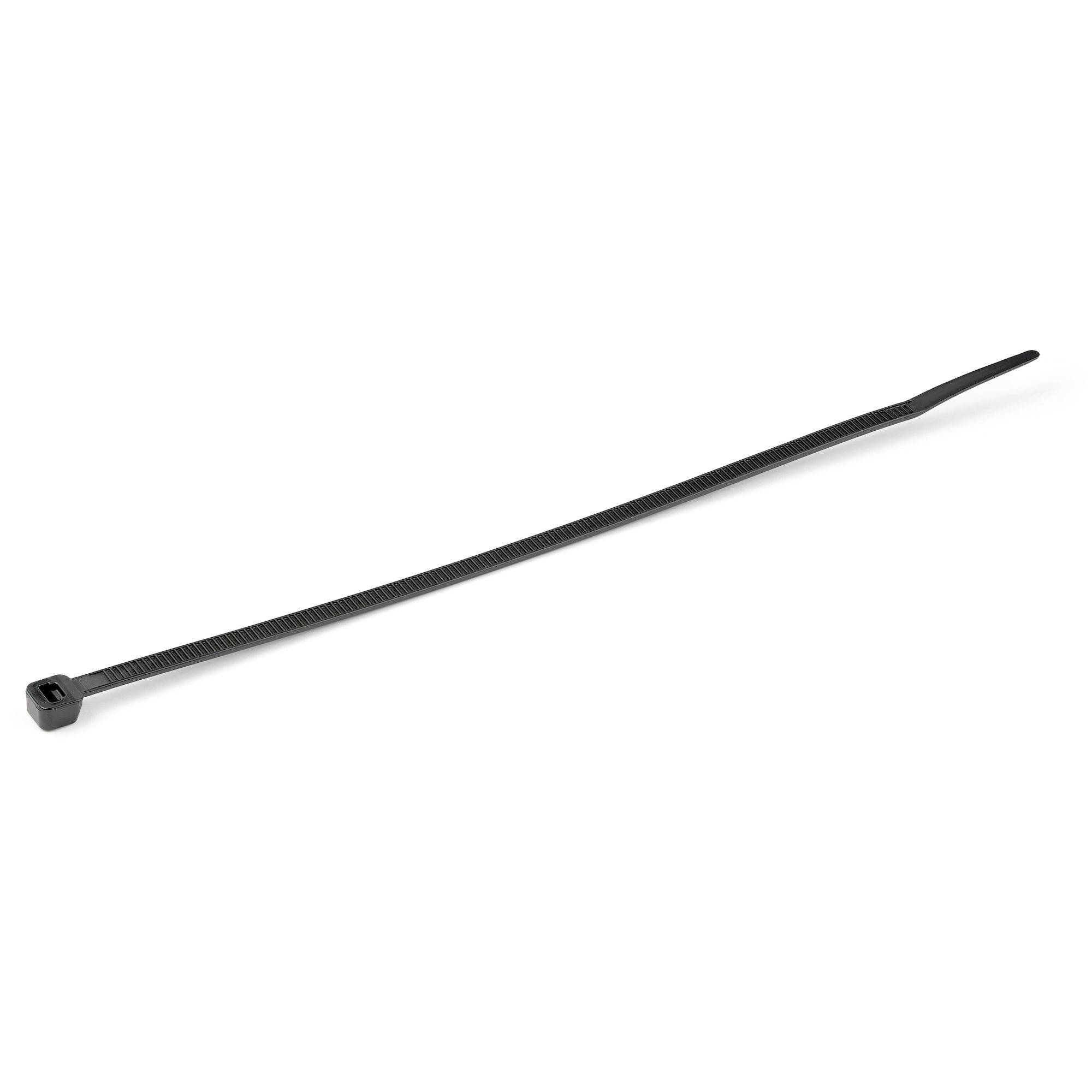 StarTech.com 10""(25cm) Cable Ties, 1/8""(4mm) wide, 2-5/8""(68mm) Bundle Diameter, 50lb(22kg) Tensile Strength, Nylon