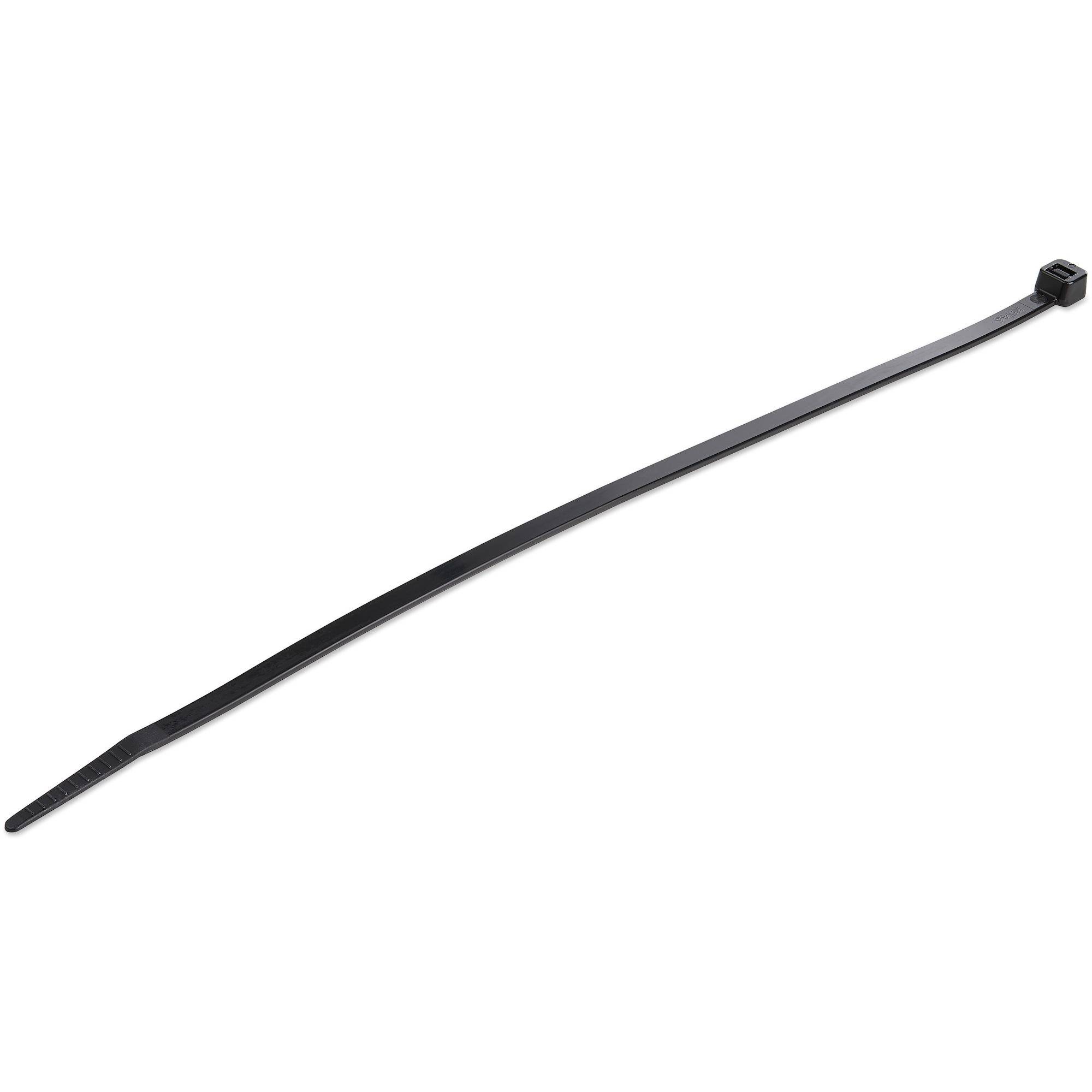 StarTech.com 10""(25cm) Cable Ties, 1/8""(4mm) wide, 2-5/8""(68mm) Bundle Diameter, 50lb(22kg) Tensile Strength, Nylon
