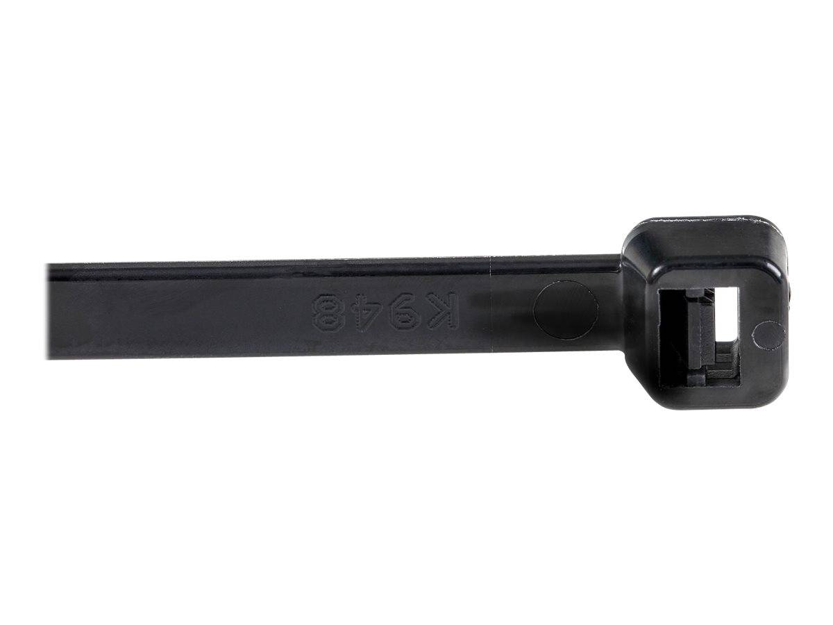 StarTech.com 20cm(8"") Cable Ties, 4mm(1/8"") wide, 55mm(2-1/8"") Bundle Diameter, 22kg(50lb) Tensile Strength, Nylon