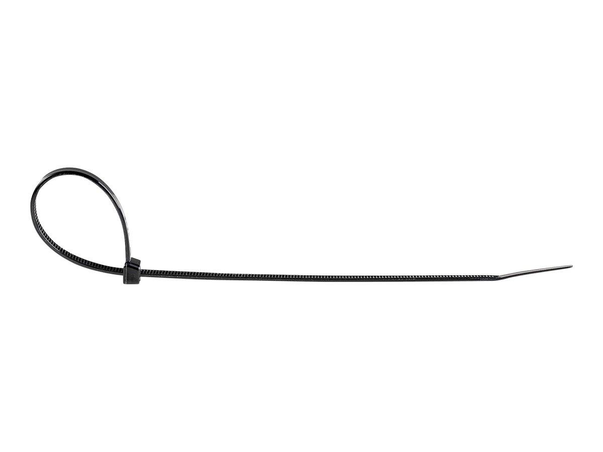 StarTech.com 20cm(8"") Cable Ties, 4mm(1/8"") wide, 55mm(2-1/8"") Bundle Diameter, 22kg(50lb) Tensile Strength, Nylon