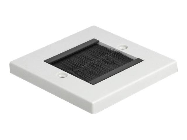 DeLOCK Cable Management Cover 86 x 86 mm with black Brush Strips