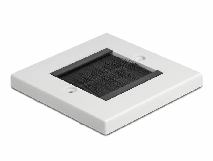 DeLOCK Cable Management Cover 86 x 86 mm with black Brush Strips