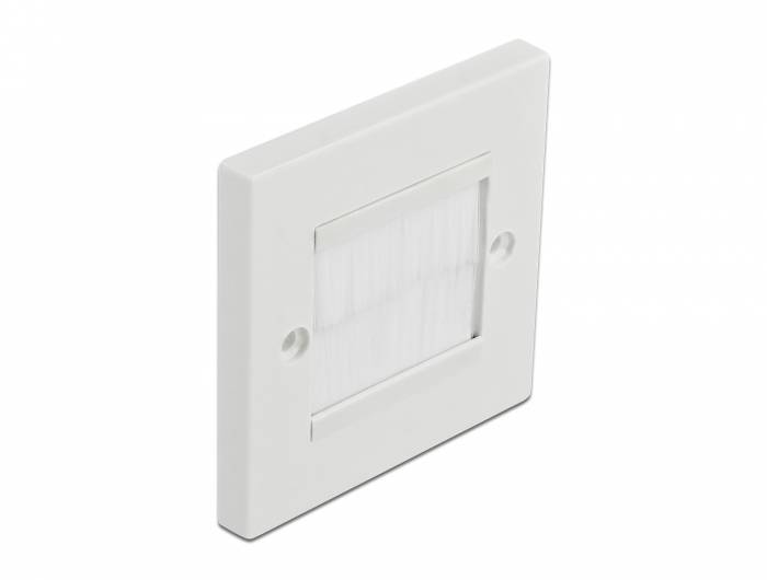 DeLOCK Cable Management Cover 86 x 86 mm with white Brush Strips