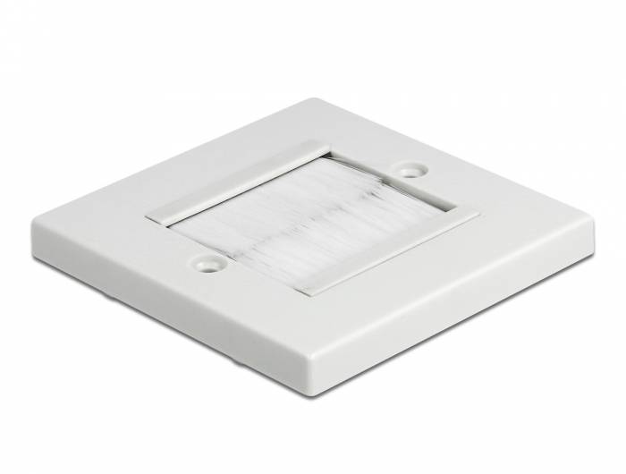 DeLOCK Cable Management Cover 86 x 86 mm with white Brush Strips
