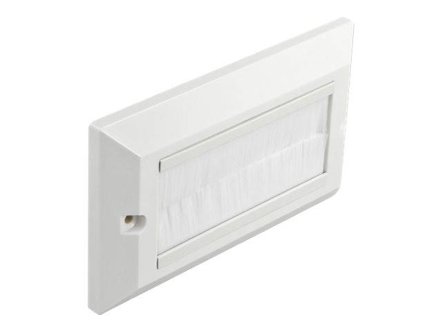 DeLOCK Cable Management Cover 146 x 86 mm with white Brush Strips