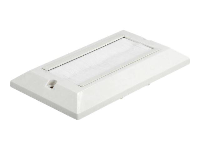 DeLOCK Cable Management Cover 146 x 86 mm with white Brush Strips