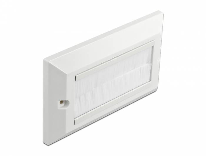 DeLOCK Cable Management Cover 146 x 86 mm with white Brush Strips