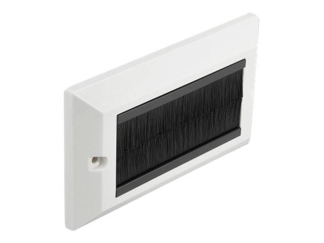 DeLOCK Cable Management Cover 146 x 86 mm with black Brush Strips