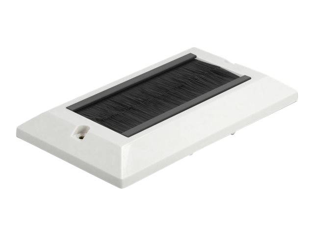 DeLOCK Cable Management Cover 146 x 86 mm with black Brush Strips