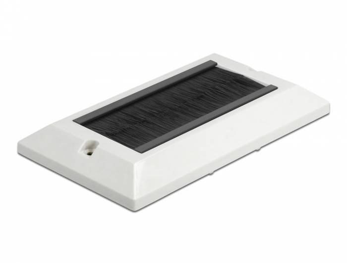 DeLOCK Cable Management Cover 146 x 86 mm with black Brush Strips